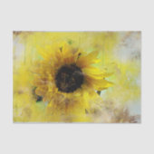 Sonnenblumengrunge | Floral Decoupage Ephemera Seidenpapier (Vorderseite)