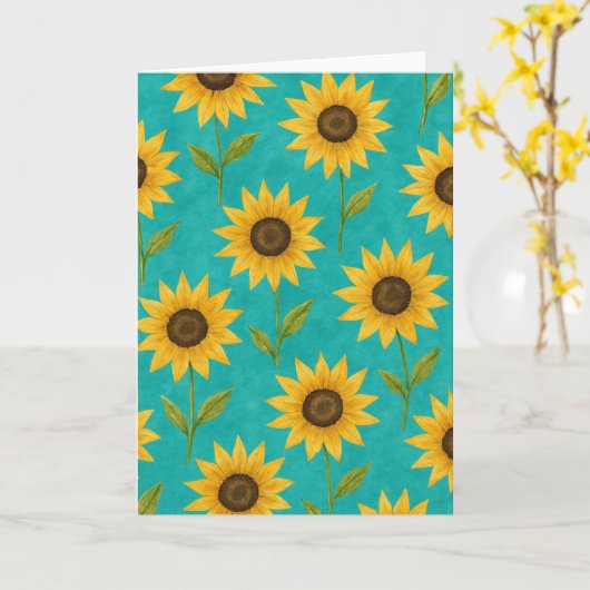 Sonnenblumengrüße Karte (Gelbe Blume)