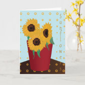 Sonnenblumengrüße Karte (Gelbe Blume)