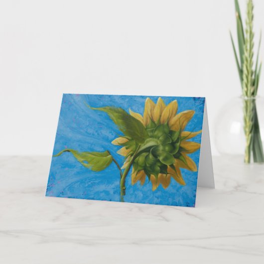 Sonnenblumengrüße und Notecard Karte (Vorderseite)