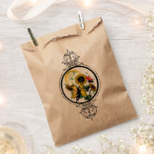Sonnenblumenhain und Kosmische Katze Geschenktütchen (Ausgeschnitten)