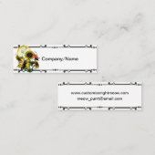 Sonnenblumenhain und Kosmische Katze Mini Visitenkarte (Vorne/Hinten)