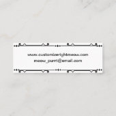 Sonnenblumenhain und Kosmische Katze Mini Visitenkarte (Rückseite)