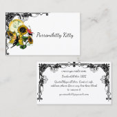 Sonnenblumenhain und Kosmische Katze Visitenkarte (Vorne/Hinten)