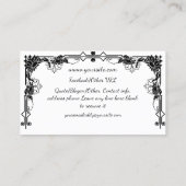 Sonnenblumenhain und Kosmische Katze Visitenkarte (Rückseite)