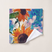 Sonnenblumenhandtuch Badhandtuch Set (Waschlappen)