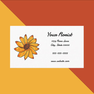 Sonnenblumenhandzeichnung personalisieren visitenkarte