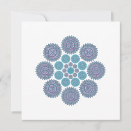 Sonnenblumenharmonie-Karte in Blau und Aquamarin Mitteilungskarte