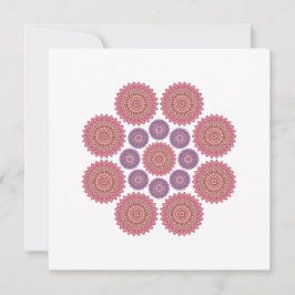 Sonnenblumenharmonie-Karte in Rose und Lilac Mitteilungskarte