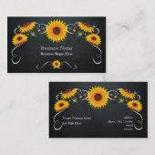 Sonnenblumenhaube Vintag Visitenkarte (Vorne/Hinten)