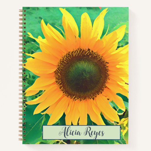 Sonnenblumenheft Notizblock (Vorderseite)