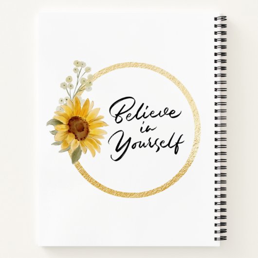 Sonnenblumenheft Notizblock (Rückseite)