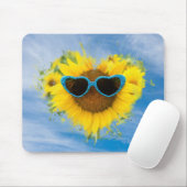 Sonnenblumenherz Abstrakt auf Sky Mousepad (Mit Mouse)