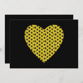 Sonnenblumenherz Einladung (Vorne/Hinten)