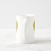 Sonnenblumenherz Porzellantasse (Rückseite)