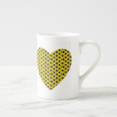 Sonnenblumenherz Porzellantasse (Rechts)