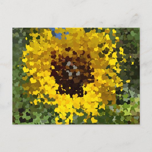 Sonnenblumenherzen Postkarte (Vorderseite)