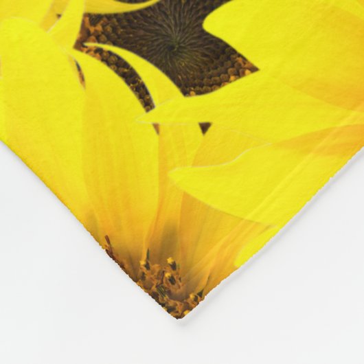 Sonnenblumenhintergrund Fleecedecke (Ecke)