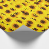 Sonnenblumenhintergrund Geschenkpapier (Ecke)