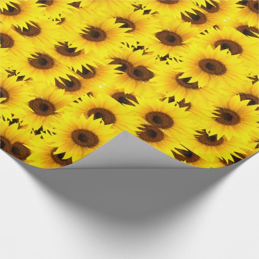 Sonnenblumenhintergrund Geschenkpapier (Ecke)