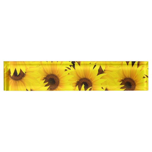 Sonnenblumenhintergrund Namensplakette (Vorderseite)