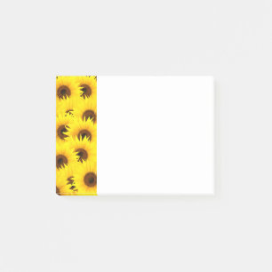Sonnenblumenhintergrund Post-it Klebezettel