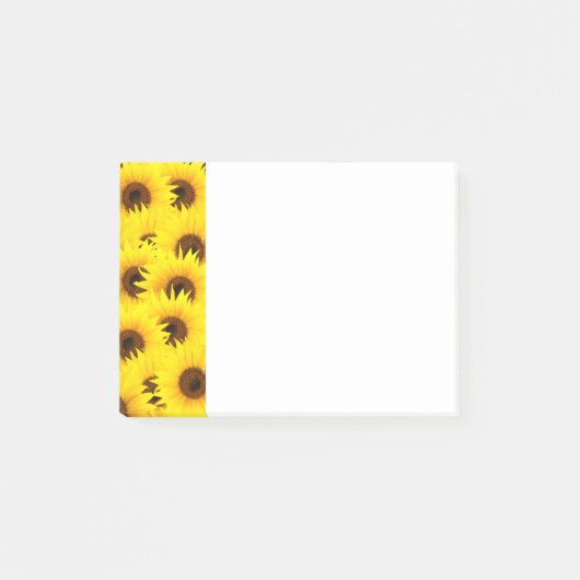 Sonnenblumenhintergrund Post-it Klebezettel (Vorderseite)