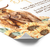 Sonnenblumenhochland Kuh Spate Night Diapers Poster (Ecke)