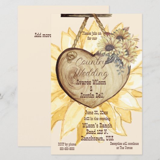 Sonnenblumenhochzeit (Vorne/Hinten)