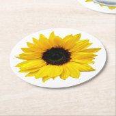 Sonnenblumenhochzeit-Brautparty Runder Pappuntersetzer (Angewinkelt)