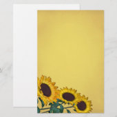 Sonnenblumenhochzeit Briefpapier (Vorne/Hinten)