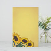 Sonnenblumenhochzeit Briefpapier (Stehend Vorderseite)