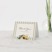 Sonnenblumenhochzeit Dankeskarte (Vorderseite)