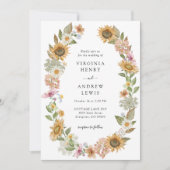 Sonnenblumenhochzeit Einladung (Vorderseite)