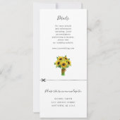 Sonnenblumenhochzeit Einladung w uAwg gehängt (Rückseite)