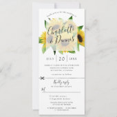 Sonnenblumenhochzeit Einladung w uAwg gehängt (Vorderseite)