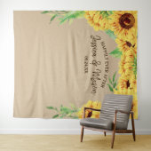 Sonnenblumenhochzeit Foto Prop Wandteppich (Beispiel (Horizontal))