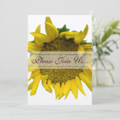 Sonnenblumenhochzeit II Einladung (Stehend Vorderseite)