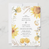Sonnenblumenhochzeit im Spätsommer Einladung (Vorderseite)