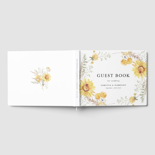 Sonnenblumenhochzeit im Spätsommer Gästebuch (Voll)