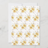 Sonnenblumenhochzeit im Spätsommer Save The Date (Rückseite)