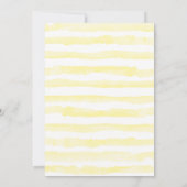 Sonnenblumenhochzeit in Gelb mit dunklem Hintergru Einladung (Rückseite)