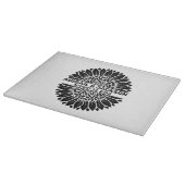 Sonnenblumenhochzeit Individuelle Name & Datum Schneidebrett (Ecke)