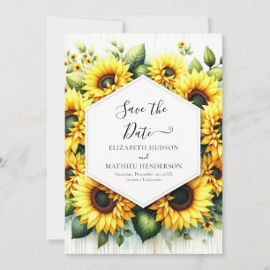 Sonnenblumenhochzeit mit Chic Field Save The Date