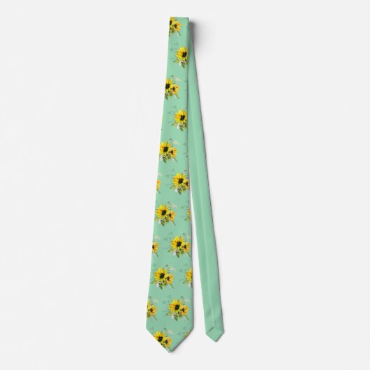 Sonnenblumenhochzeit Neck Tie Krawatte (Vorderseite)