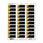 Sonnenblumenhochzeit oder Etikett für die Rücksend (Vorne)