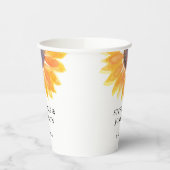 Sonnenblumenhochzeit Pappbecher (Links)