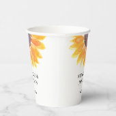 Sonnenblumenhochzeit Pappbecher (Rechts)