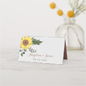 Sonnenblumenhochzeit Platzkarte (Rückseite)