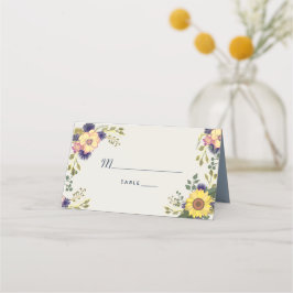 Sonnenblumenhochzeit-Platzkarte Platzkarte